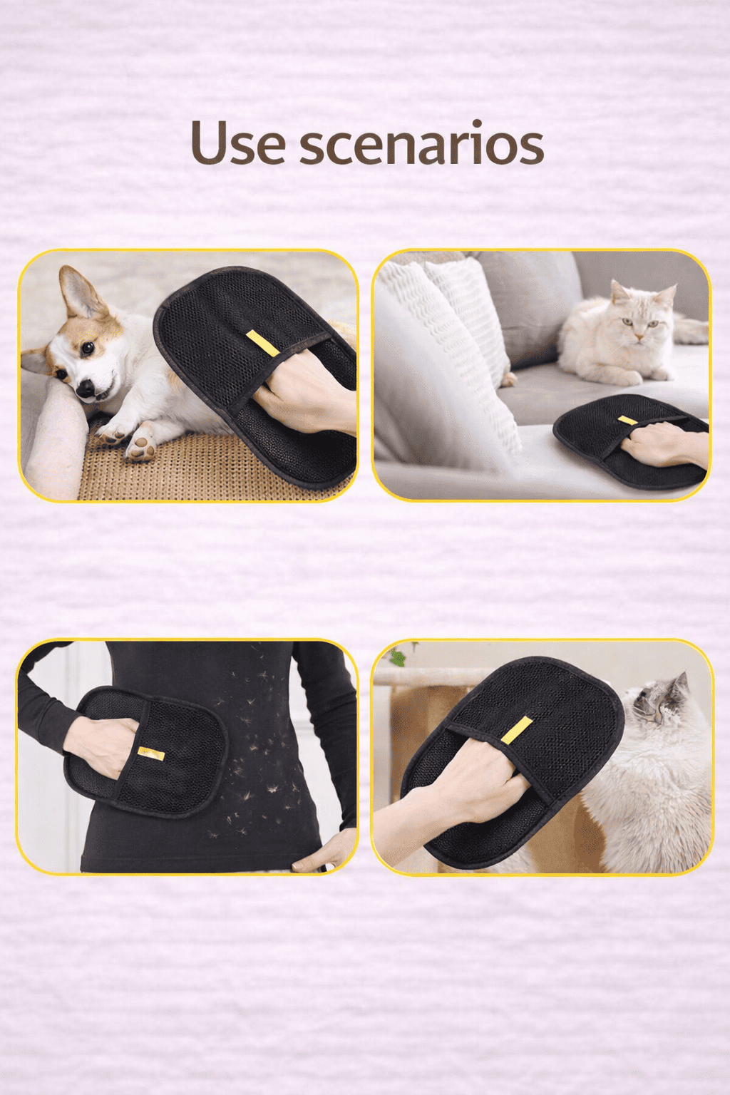 Pet hair removal glove