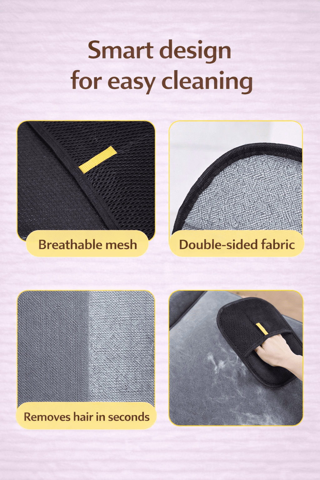 Pet hair removal glove
